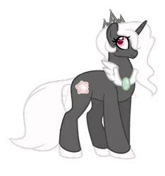 Size: 900x963 | Tagged: safe, artist:ipandacakes, derpibooru import, oc, oc:gardenia glory, unicorn, base used, crown, female, jewelry, mare, offspring, parent:good king sombra, parent:king sombra, parent:princess celestia, parents:celestibra, regalia, simple background, solo, transparent background, watermark