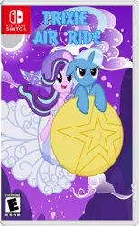 Size: 463x750 | Tagged: safe, derpibooru import, starlight glimmer, trixie, pony, unicorn, cape, clothes, female, hat, kirby, kirby air ride, mare, nintendo switch, parody, rocket, toy interpretation, trixie's cape, trixie's hat, trixie's rocket, video game