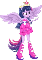 Size: 1809x2569 | Tagged: safe, artist:vicakukac200, derpibooru import, twilight sparkle, twilight sparkle (alicorn), alicorn, equestria girls, equestria girls (movie), big crown thingy, clothes, dress, element of magic, fall formal outfits, female, jewelry, open mouth, ponied up, regalia, simple background, solo, transparent background