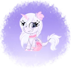 Size: 1280x1233 | Tagged: safe, artist:missmele-madness, derpibooru import, oc, oc:sugar moondust, alicorn, pony, my little pony: pony life, chibi, choker, clothes, deviantart watermark, female, mare, obtrusive watermark, socks, solo, watermark