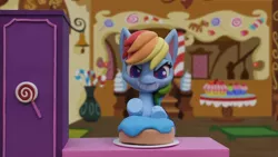 Size: 1920x1080 | Tagged: safe, derpibooru import, rainbow dash, pony, cake off, my little pony: pony life, my little pony: stop motion short, cake, food, massage, stop motion