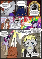 Size: 2310x3255 | Tagged: safe, artist:nanashi saito, derpibooru import, twilight sparkle, twilight sparkle (alicorn), ponified, alicorn, human, pony, comic:rhapsody in blue, albus dumbledore, crossover, fanfic art, gellert grindelwald, harry potter and the methods of rationality, hermione granger, implied star swirl the bearded, mirror of noitilov, text