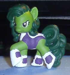 Size: 606x648 | Tagged: safe, artist:chili19, derpibooru import, ponified, earth pony, pony, boots, clothes, crossover, custom, female, irl, mare, photo, raised hoof, she-hulk, shoes, solo, toy