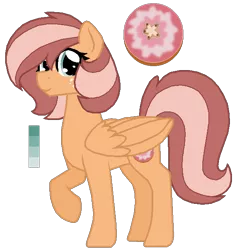 Size: 582x617 | Tagged: safe, artist:superponymon, derpibooru import, oc, oc:jupiter berry, unofficial characters only, pegasus, pony, color palette, cutie mark, female, filly, freckles, looking at you, next generation, offspring, parent:big macintosh, parent:fluttershy, parents:fluttermac, raised hoof, simple background, smiling, solo, transparent background, two toned mane