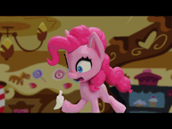 Size: 800x600 | Tagged: safe, derpibooru import, edit, pinkie pie, rainbow dash, earth pony, pegasus, pony, cake off, my little pony: stop motion short, animated, cake, cheer up, crying, destruction, fail, falling down, flying, food, frosting, gif, image, laughing, sad, smiling, stop motion, wings