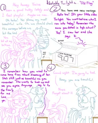 Size: 4779x6013 | Tagged: safe, artist:adorkabletwilightandfriends, derpibooru import, princess cadance, shining armor, twilight sparkle, alicorn, pony, unicorn, comic:adorkable twilight and friends, adorkable, adorkable twilight, angry, answering machine, bad timing, bedroom eyes, clock, comic, cute, dating, dork, female, flirt, flirting, flirty, humor, husband, husband and wife, inconvenient twilight, love, male, message, mood whiplash, old fling, romance, slice of life, twilight sparkle is a goddamned moron, upset, wife