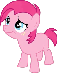 Size: 1920x2314 | Tagged: safe, derpibooru import, edit, vector edit, babs seed, pinkie pie, earth pony, ponyar fusion, female, filly, freckles, fusion, recolor, simple background, smiling, solo, transparent background, vector