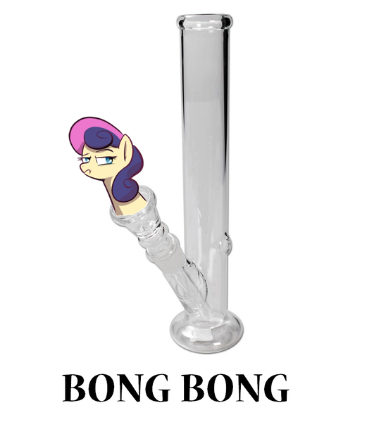 Size: 800x922 | Tagged: artist:christheblue, bon bon, bon bong, bon bon is not amused, bong, bonpun, derpibooru import, edit, pun, safe, simple background, sweetie drops, unamused, white background