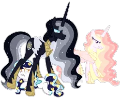 Size: 2856x2322 | Tagged: safe, artist:kurosawakuro, derpibooru import, oc, oc:maurin, oc:roxana, oc:roxy lovli pop, unofficial characters only, alicorn, pony, alicorn oc, base used, colored pupils, female, horn, mare, simple background, transparent background, wings