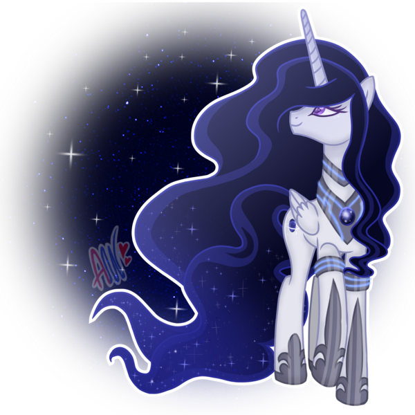 Size: 2100x2100 | Tagged: safe, artist:amgiwolf, derpibooru import, oc, oc:princess andromeda, unofficial characters only, alicorn, pony, alicorn oc, female, horn, mare, simple background, solo, transparent background, wings