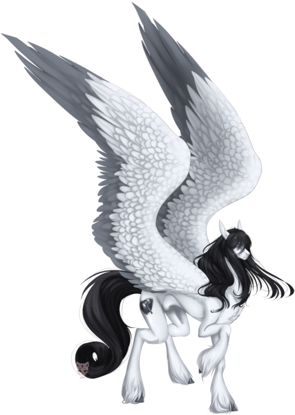 Size: 2110x2966 | Tagged: safe, artist:lastaimin, derpibooru import, oc, oc:iron clad, pegasus, pony, female, mare, simple background, solo, transparent background, two toned wings, wings