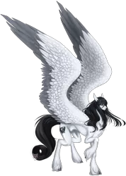 Size: 2110x2966 | Tagged: safe, artist:lastaimin, derpibooru import, oc, oc:iron clad, pegasus, pony, female, mare, simple background, solo, transparent background, two toned wings, wings