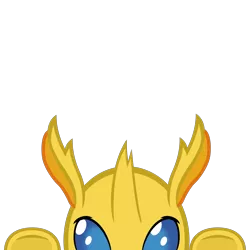 Size: 2000x2000 | Tagged: artist:mrkat7214, blue eyes, changedling, changeling, commission, derpibooru import, high res, looking at you, lurking, male, oc, oc:ren the changeling, peeking, safe, simple background, solo, soon, transparent background, unofficial characters only, vector, ych result, yellow changeling