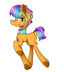 Size: 1159x1318 | Tagged: safe, artist:chazmazda, derpibooru import, oc, unofficial characters only, earth pony, pony, art, cartoon, commission, commissions open, digital art, fullbody, raised hoof, simple background, solo, transparent background