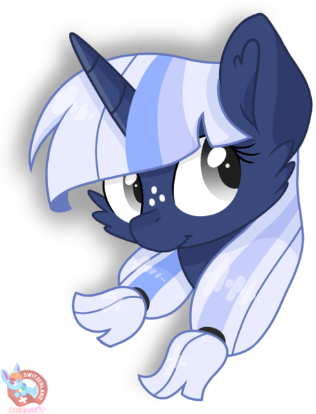 Size: 755x988 | Tagged: safe, artist:rainbow eevee, derpibooru import, oc, oc:silverlay, unofficial characters only, pony, unicorn, female, freckles, gray eyes, hello, not twilight sparkle, pigtails, simple background, smiling, solo, transparent background