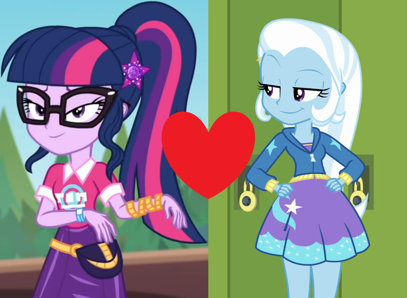 Size: 1352x990 | Tagged: safe, derpibooru import, sci-twi, trixie, twilight sparkle, equestria girls, equestria girls series, forgotten friendship, sunset's backstage pass!, spoiler:eqg series (season 2), female, geode of telekinesis, glasses, lesbian, magical geodes, music festival outfit, sci-twixie, shipping, shipping domino, twixie