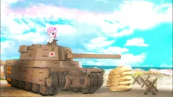 Size: 1052x591 | Tagged: safe, artist:urgent coffee, derpibooru import, oc, oc:mitsuko, earth pony, pony, 3d, japan, panzer, source filmmaker, tank (vehicle), world of tanks