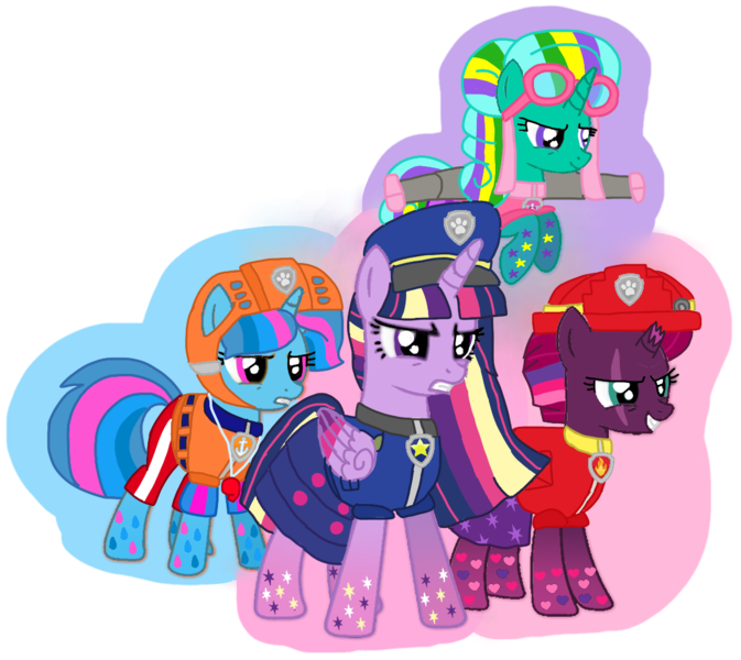 Size: 1149x1024 | Tagged: safe, artist:徐詩珮, derpibooru import, fizzlepop berrytwist, glitter drops, spring rain, tempest shadow, twilight sparkle, twilight sparkle (alicorn), alicorn, unicorn, series:sprglitemplight diary, series:sprglitemplight life jacket days, series:springshadowdrops diary, series:springshadowdrops life jacket days, alternate universe, base used, bisexual, broken horn, clothes, cute, equestria girls outfit, female, flying, glitterbetes, glitterlight, glittershadow, horn, lesbian, lifeguard spring rain, magic, paw patrol, polyamory, rainbow power, rainbow power-ified, shipping, simple background, sprglitemplight, springbetes, springdrops, springlight, springshadow, springshadowdrops, tempestbetes, tempestlight, transparent background