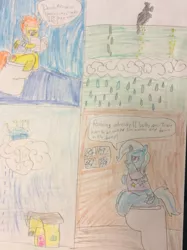 Size: 772x1034 | Tagged: safe, artist:snipiper, derpibooru import, spitfire, trixie, pegasus, pony, unicorn, but why, comic, female, implied pissing, implied pooping, mare, newspaper, poop, toilet, traditional art, urine