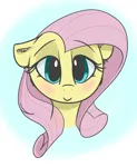 Size: 2550x3100 | Tagged: artist:zzzsleepy, blushing, bust, cute, derpibooru import, ear fluff, female, floppy ears, fluttershy, high res, looking at you, mare, pegasus, portrait, safe, shyabetes, simple background, smiling, solo