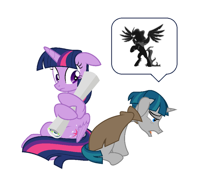 Size: 832x760 | Tagged: safe, derpibooru import, edit, editor:proto29, pony of shadows, stygian, twilight sparkle, twilight sparkle (alicorn), alicorn, pony, unicorn, shadow play, the washouts (episode), duo, female, male, shipping, simple background, stallion, straight, twigian, twiligian, white background