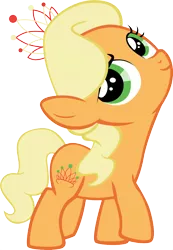 Size: 1920x2767 | Tagged: applejack, derpibooru import, diamond tiara, oc, oc:diamondjack, parent:applejack, parent:spoiled rich, recolor, safe, simple background, solo, transparent background, unofficial characters only