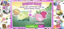 Size: 2436x1125 | Tagged: advertisement, apple, apple pinkie, costs real money, derpibooru import, food, gaffer, gameloft, game screencap, idw, idw showified, night of the living apples, official, pinkie pie, safe, spoiler:comic, spoiler:comic32, stygian, vinyl scratch