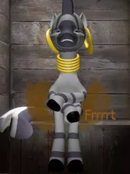 Size: 350x465 | Tagged: 3d, artist:unknownface24, but why, derpibooru import, diarrhea, fart, fart cloud, fart fetish, fetish, laxative, outhouse, poop, pooping, scat, solo, suggestive, toilet, zebra, zecora