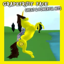 Size: 2000x2000 | Tagged: safe, artist:grapefruitface1, derpibooru import, trixie, oc, oc:grapefruit face, pony, 3d, album cover, game screencap, gmod, parody, promotional art, solo