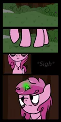 Size: 1200x2382 | Tagged: safe, artist:dinkyuniverse, derpibooru import, ruby pinch, pony, unicorn, comic:wine essence, aura, comic, female, filly, forest, green, light, magic, night, rubybuse, trotting