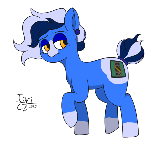 Size: 2000x1800 | Tagged: safe, artist:toricelli, derpibooru import, oc, oc:pascal molex, earth pony, pony, cell shaded, colored, edgy, simple background, solo, teenager, transparent background, watermark