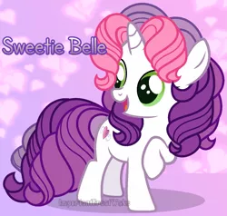 Size: 1235x1176 | Tagged: safe, artist:importantgreatwake, artist:pigeorgien, derpibooru import, sweetie belle (g3), unicorn, female, filly, g3, g3 to g4, g3.5, g3.5 to g4, generation leap, mare, solo