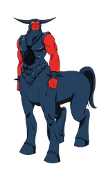 Size: 752x1313 | Tagged: antagonist, artist:kukurobuki, bracelet, centaur, darkened coat, derpibooru import, edit, edited vector, evil, g1, horns, lord tirek, my little pony 'n friends, rescue at midnight castle, safe, screen accurate, simple background, solo, spiked wristband, tirac, tirac's bag, transparent background, vector, wristband, yellow eyes