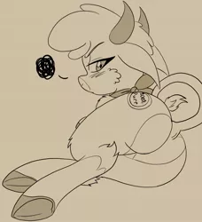 Size: 1536x1685 | Tagged: suggestive, artist:steelsoul, derpibooru import, arizona cow, cow, them's fightin' herds, butt, community related, dock, plot, solo, sticker, underhoof