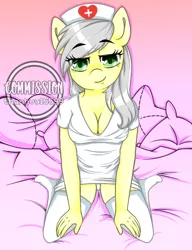 Size: 1000x1300 | Tagged: suggestive, artist:thanhvy15599, derpibooru import, oc, unofficial characters only, anthro, plantigrade anthro, pony, breasts, commission, commission result, female, nurse outfit, sexy, ych result