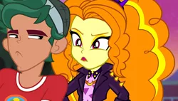 Size: 1188x673 | Tagged: safe, artist:ktd1993, artist:luckreza8, derpibooru import, edit, edited screencap, screencap, adagio dazzle, timber spruce, equestria girls, equestria girls series, sunset's backstage pass!, spoiler:eqg series (season 2), female, male, shipping, straight, timberdazzle