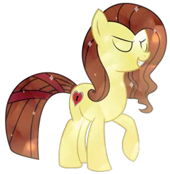 Size: 1234x1264 | Tagged: safe, artist:theironheart, derpibooru import, oc, oc:iron heart, unofficial characters only, crystal pony, pony, eyes closed, female, grin, mare, raised hoof, simple background, smiling, solo, transparent background