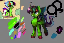 Size: 1400x933 | Tagged: safe, artist:obsidiansolitaire, derpibooru import, oc, oc:zorse, unofficial characters only, alicorn, pony, pony town, alicorn oc, bow, freckles, hair bow, heterochromia, horn, male, multicolored hair, stallion, trap, wings