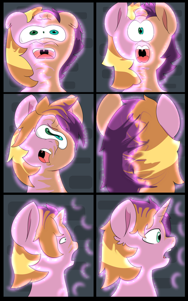 Size: 5000x8000 | Tagged: safe, artist:chedx, author:bigonionbean, derpibooru import, oc, oc:fast hooves, oc:home defence, oc:king speedy hooves, clydesdale, earth pony, pegasus, pony, unicorn, comic:the fusion flashback, comic, commissioner:bigonionbean, confused, confusion, conjoined, cutie mark, dialogue, fusion, fusion:fast hooves, fusion:home defence, fusion:king speedy hooves, magic, merge, merging, panicking, potion