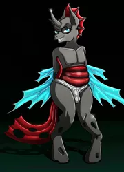 Size: 3465x4822 | Tagged: anthro, anthro oc, artist:xexus, changeling, changeling oc, derpibooru import, hooved anthro, horn, male, nudity, oc, oc:cloudburst, oc:interloper, red changeling, solo, solo male, standing, suggestive, translucent belly, transparent belly, transparent flesh, transparent stomach, underwear bulge, wings