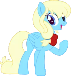 Size: 1147x1225 | Tagged: safe, artist:theironheart, derpibooru import, oc, unofficial characters only, pegasus, pony, base used, clothes, female, mare, open mouth, pegasus oc, raised hoof, scarf, simple background, smiling, solo, transparent background, wings