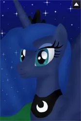 Size: 640x960 | Tagged: safe, artist:daedric-pony, derpibooru import, princess luna, alicorn, pony, bust, solo