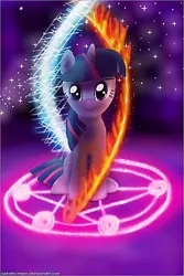 Size: 640x960 | Tagged: safe, artist:daedric-pony, derpibooru import, twilight sparkle, pony, magic, magic circle, pentagram, phone drawing, phone wallpaper, solo