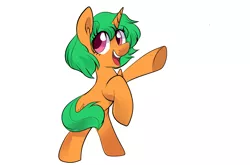 Size: 3273x2160 | Tagged: safe, artist:shibaroll, deleted from derpibooru, derpibooru import, oc, oc:flitter flutter, pony, unicorn, carrot, cute, food, happy, solo