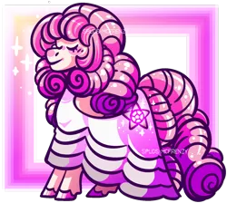 Size: 1260x1131 | Tagged: safe, artist:spuds-mcfrenzy, derpibooru import, ponified, pony, clothes, dress, rose quartz (steven universe), simple background, solo, steven universe, transparent background