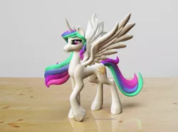 Size: 1452x1080 | Tagged: safe, artist:teonanakatle, derpibooru import, princess celestia, pony, 3d, figurine, photo, solo