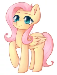 Size: 768x1024 | Tagged: safe, artist:anikaspace9, derpibooru import, fluttershy, pegasus, pony, cute, female, mare, shyabetes, simple background, solo, white background