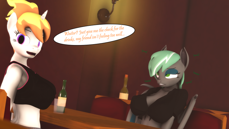 Size: 3840x2160 | Tagged: questionable, artist:woobaloo, derpibooru import, oc, oc:bright sunrise, oc:woo, unofficial characters only, anthro, bat pony, 3d, bat pony oc, bat wings, breasts, comic, exhibitionism, implied sex, oc x oc, penetration, portal, public sex, sex, shipping, source filmmaker, vaginal, wings