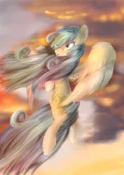 Size: 2893x4092 | Tagged: safe, artist:azzyalder, derpibooru import, oc, pegasus, pony, sunset