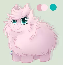 Size: 649x665 | Tagged: safe, artist:brendalobinha, derpibooru import, oc, oc:fluffle puff, unofficial characters only, earth pony, pony, cheek fluff, chest fluff, cute, ear fluff, flufflebetes, fluffy, gray background, looking at you, ocbetes, reference sheet, simple background
